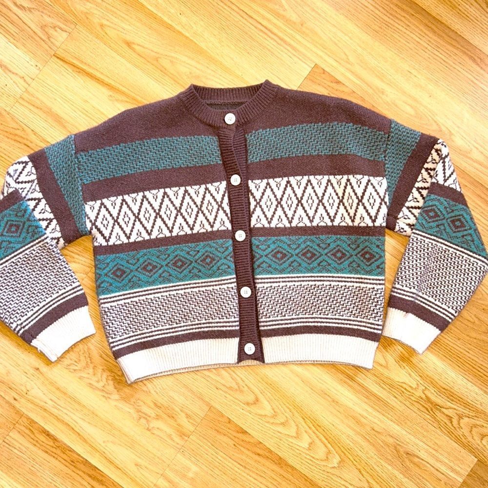Shein Brown Cardigan One Size